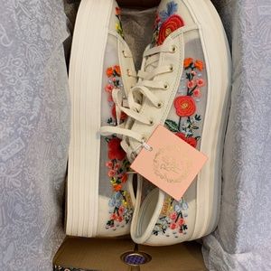 Rifle Paper Co. Keds - Wild Rose Embroidered Mesh